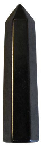 [3660341587010] Pointe Polie Hexagonale Hématite - 3,5 cm