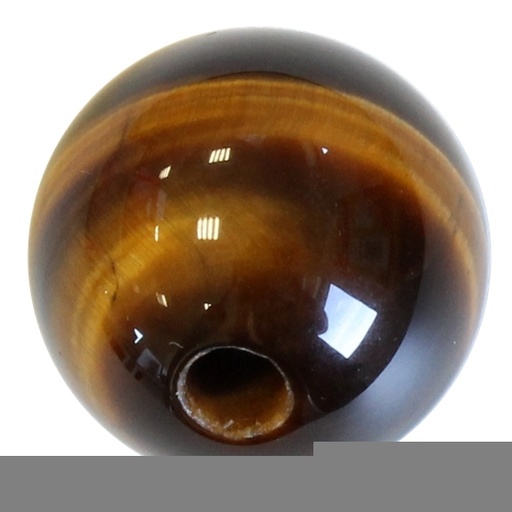 [3660341592670] Perle Ronde Percée Œil de Tigre - 2 cm