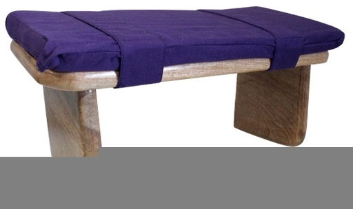 [3660341592762] Banc de Méditation en Bois avec Coussin Violet