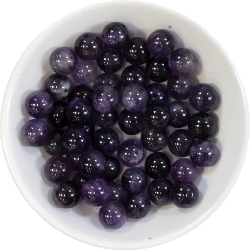 [3660341593189] Perles Améthyste 8 mm - Sachet de 50 perles