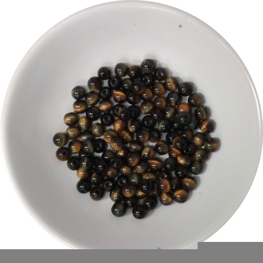 [3660341593523] Perles mix Oeil de Tigre et  Oeil de Faucon 4 mm - Sachet de 100 perles