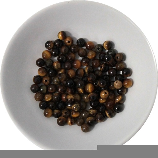 [3660341593585] Perles Oeil de Tigre 4 mm - Sachet de 100 perles