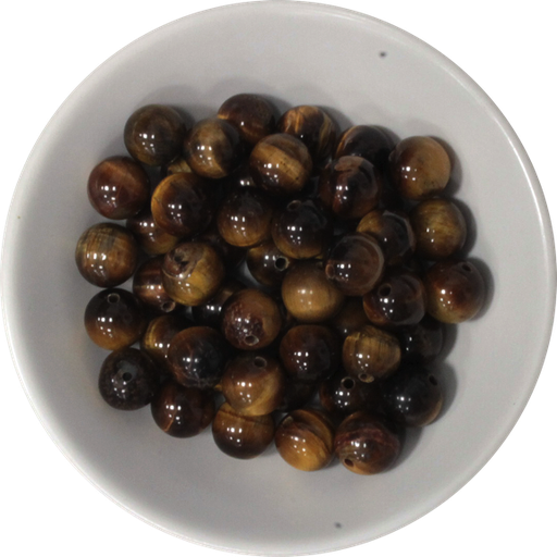 [3660341593608] Perles Oeil de Tigre 8 mm - Sachet de 50 perles