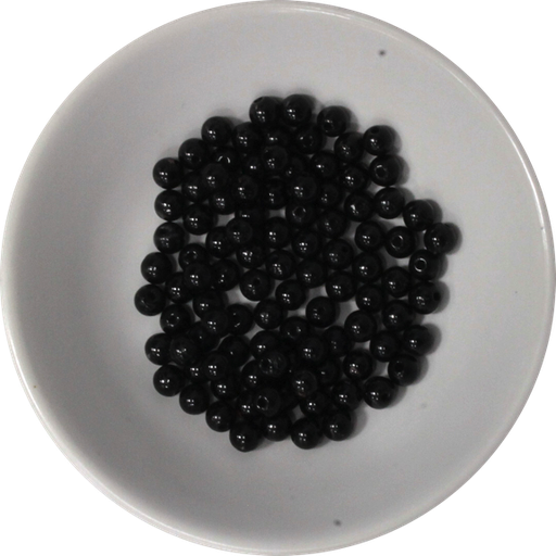 [3660341593646] Perles Tourmaline Noire 4 mm - Sachet de 100 perles