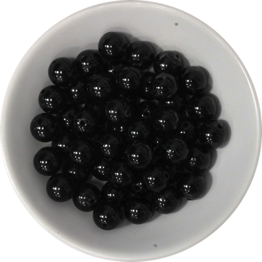 [3660341593660] Perles Tourmaline Noire 8 mm - Sachet de 50 perles