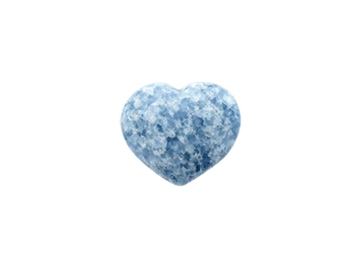 [3660341598726] Cœur Calcite Bleue - 5 cm