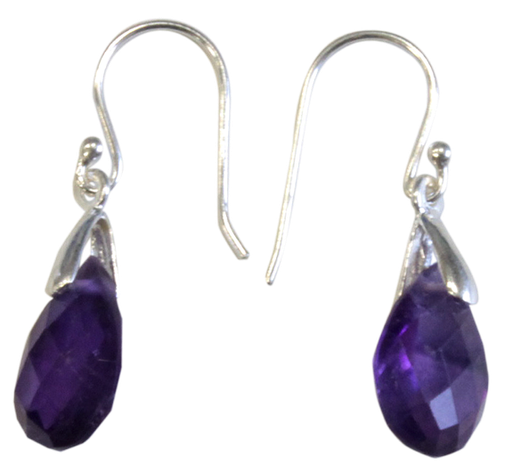 [3660341603161] Boucles d'oreilles Améthyste Argent 925 Facettées