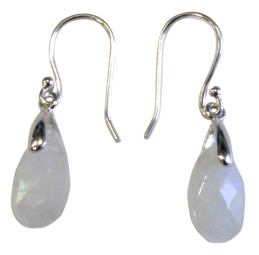 [3660341603192] Boucles d'oreilles Pierre de Lune Argent 925 Facettées