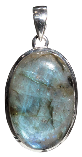 [3660341604014] Pendentif Labradorite Forme ovale Pierre sertie