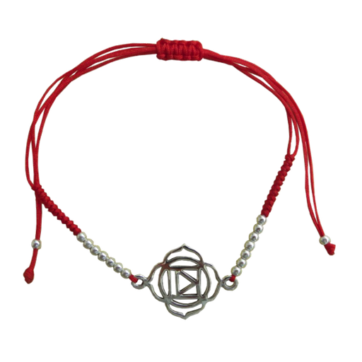 [3660341605998] Bracelet cordon ajustable en coton - Chakra Muladhara