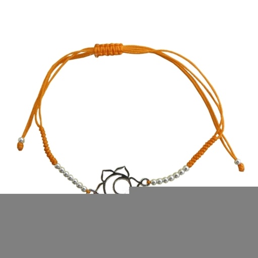 [3660341606001] Bracelet cordon ajustable en coton - Chakra Svadhistana
