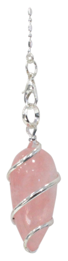 [3660341616161] Pendule Spirale et Quartz Rose