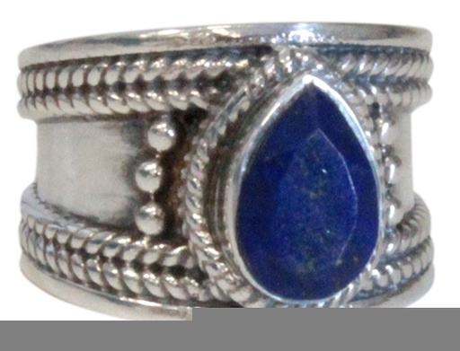 [3660341617007] Bague Lapis Lazuli Argent 925 Large T54