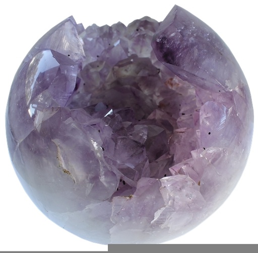 [3660341621257] Boule Creuse Améthyste et Cristaux de Quartz 1,3 kg à 1,4 kg