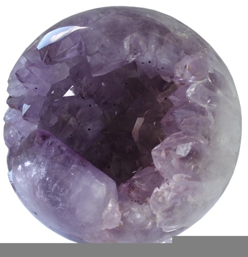 [3660341621295] Boule Creuse Améthyste et Cristaux de Quartz 1,7 kg à 1,8 kg