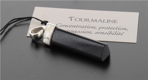 [3660341621561] Pendentif Tourmaline Noire Forme pointe