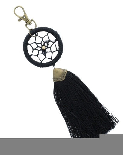 [3660341622445] Porte Clés - Dreamcatcher - Pompon Noir