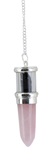 [3660341630211] Pendule Pointe Quartz Rose et Remplissage Schungite
