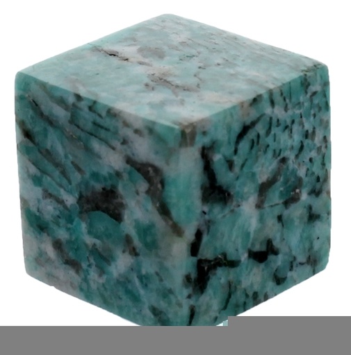 [3660341631669] Cube Amazonite Graphique - 3,5 cm