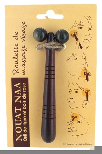 [3660341631911] Rouleau de Massage Visage Oeil de Tigre et Bois de Padouk