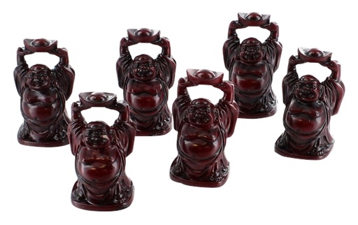 [3660341636671] Bouddha Fortune - Résine Rouge
