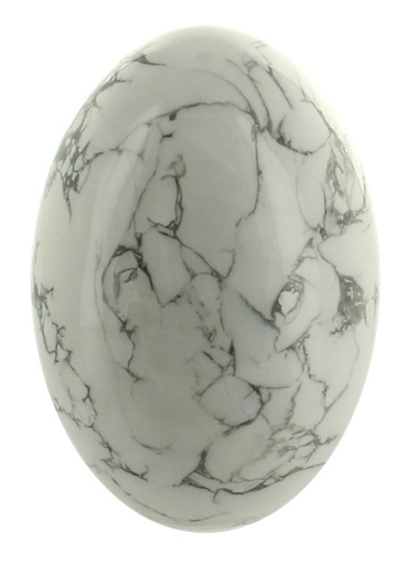 [3660341643174] Oeuf Howlite Blanche - Pièce de 7 à 8 cm