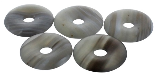 [3660341647981] Pi Chinois Agate Rubanée semi poli 30 mm