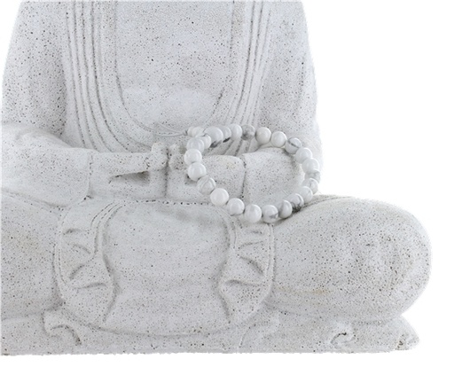 [3660341648209] Bracelet mala tibétain - Howlite blanche