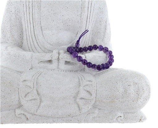 [3660341648216] Bracelet mala tibétain - Améthyste