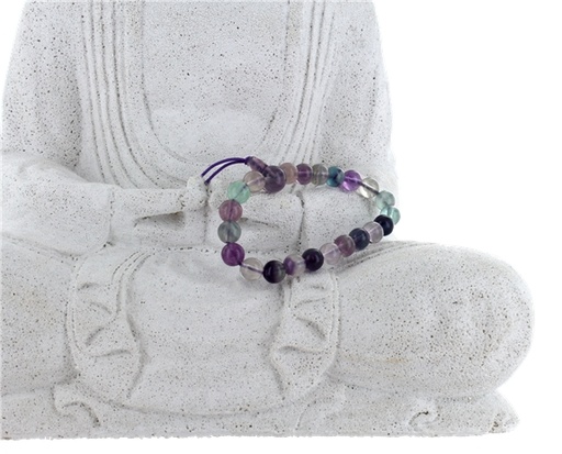 [3660341648247] Bracelet mala tibétain - Fluorite