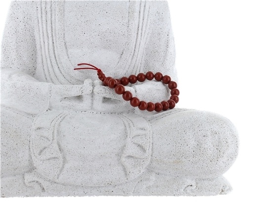 [3660341648278] Bracelet mala tibétain - Jaspe rouge