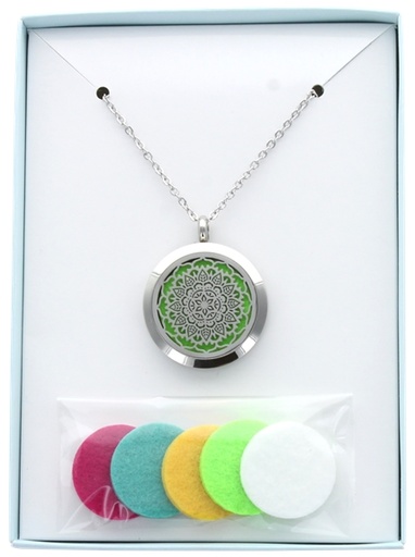 [3660341652794] Diffuseur Sautoir Mandala Argenté