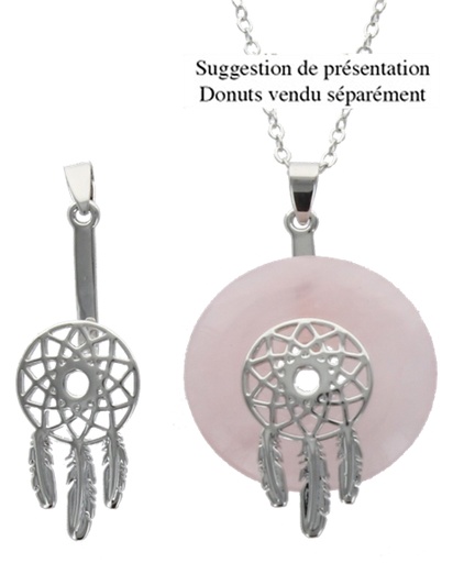 [3660341658123] Porte Donut finition Rhodium - Mini Dreamcatcher