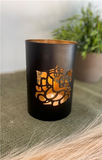 [3660341676134] Photophore Rond Ganesh - 10 x 15 cm