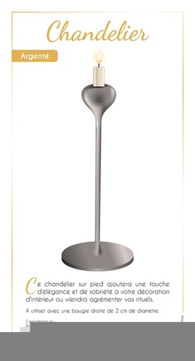 [3660341678695] Chandelier Métal sur Pied -  Argenté Brillant