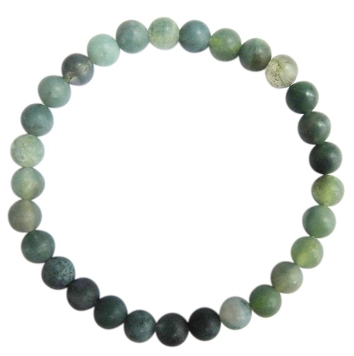 [3660341680001] Bracelet Agate fancy Perles rondes 6 mm Mates