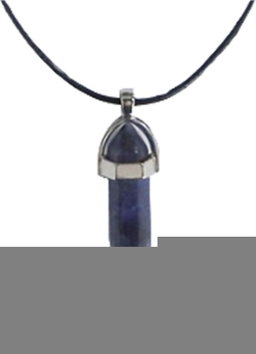[3660341680209] Collier Sodalite Pointe Cordon noir