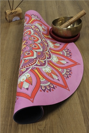 [3660341684382] Tapis de Méditation Rond Mandala Rose