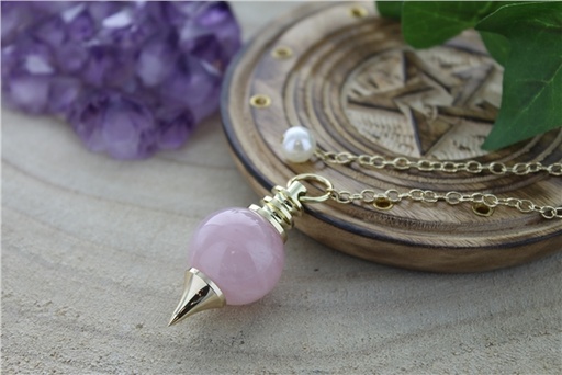 [3660341686874] Pendule Sephoroton en Quartz Rose