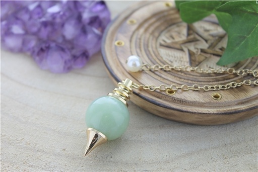 [3660341686935] Pendule Sephoroton en Calcédoine Verte