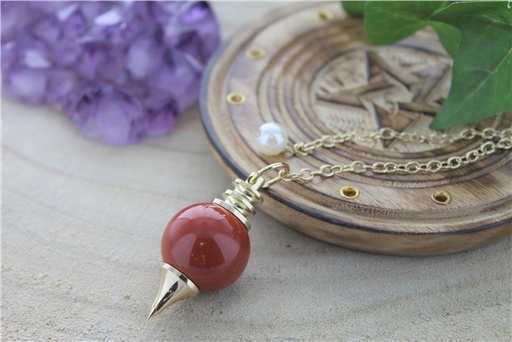[3660341686942] Pendule Sephoroton en Jaspe Rouge