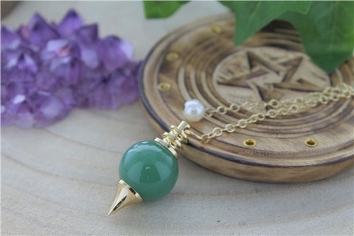 [3660341686966] Pendule Sephoroton en Aventurine Verte