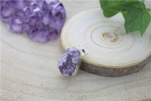 [3660341687062] Pendentif en Druse d'Améthyste