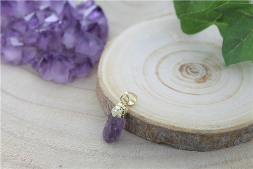 [3660341687109] Pendentif en Améthyste Pointe Brute