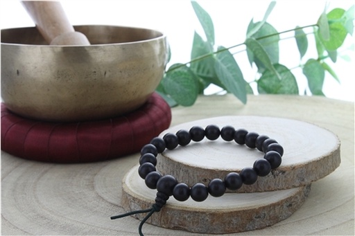 [3660341689721] Bracelet Mala en Bois d'Ebène