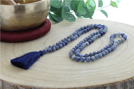 [3660341689837] Mala en Quartz Bleu 108 perles