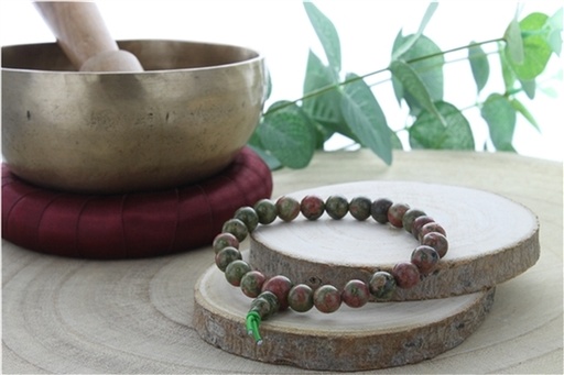 [3660341689868] Bracelet Mala en Unakite