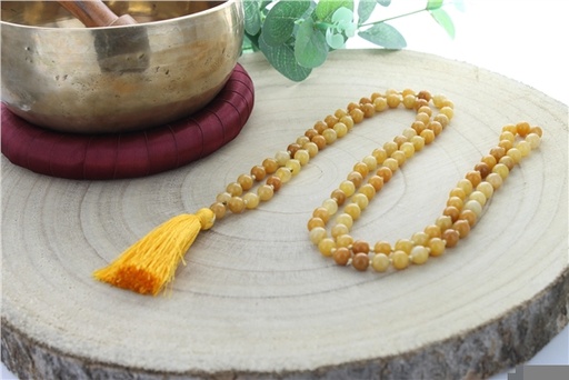 [3660341689875] Mala en Jade Jaune 108 perles